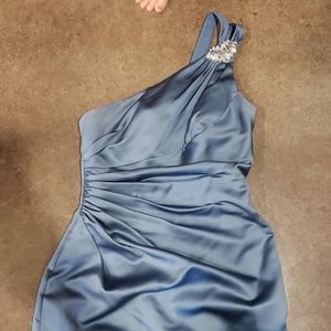 Steel Blue Bridesmaid Dress